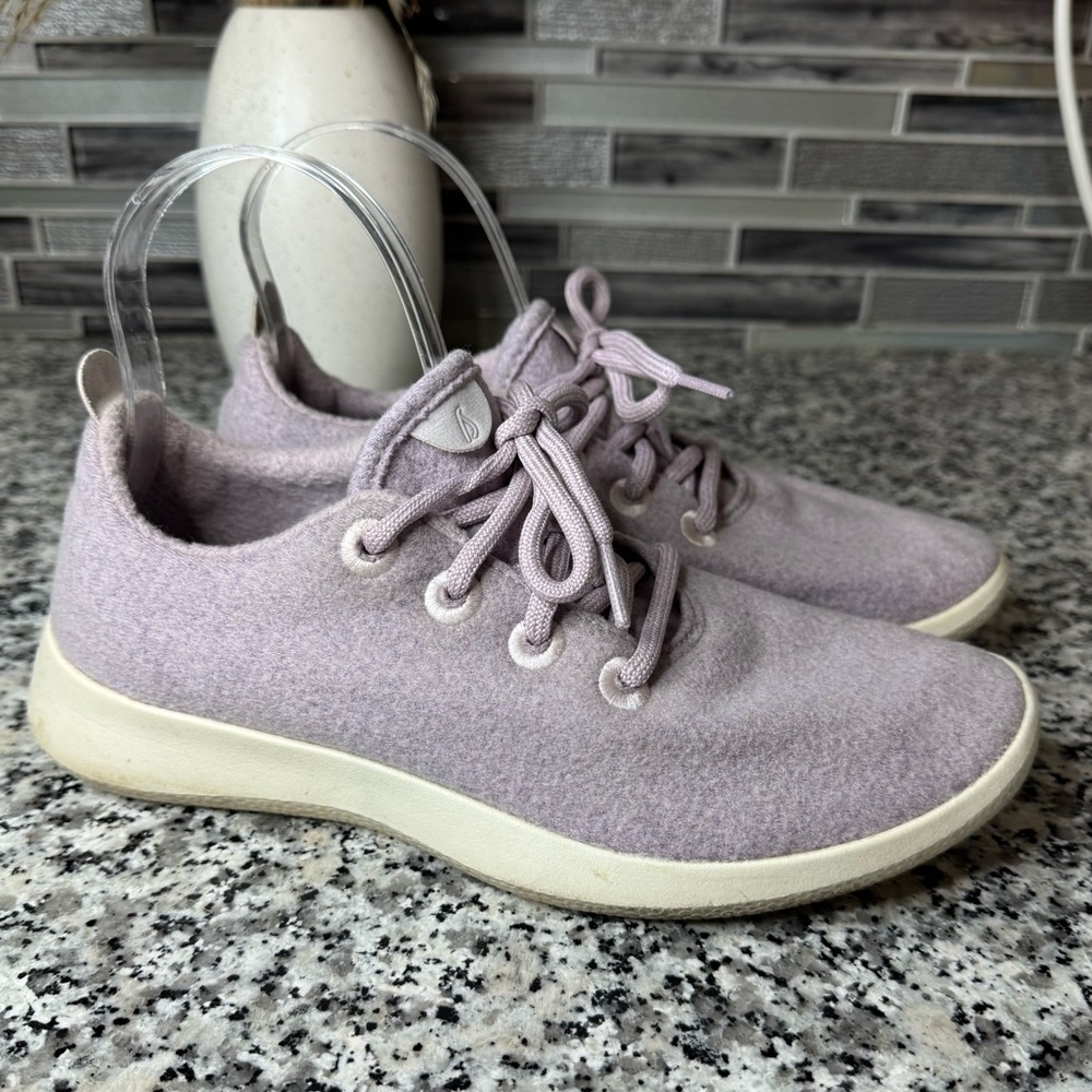 Allbirds Savana Dawn Light Purple Wool Runners Lace Up Low Top Sneaker Size 8 - Picture 11 of 11